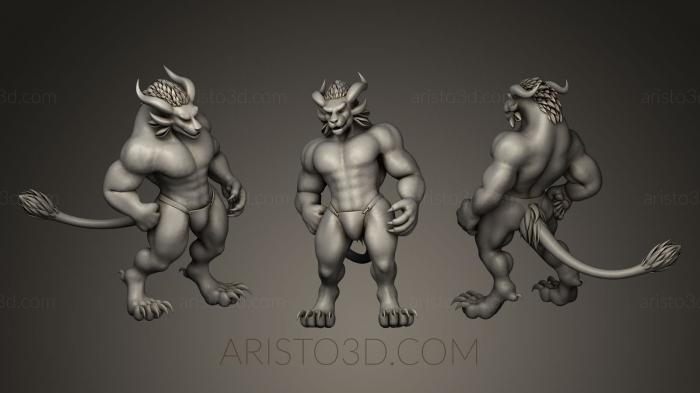 Figurines heroes, monsters and demons (STKM_0402) 3D model for CNC machine